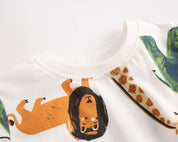 Animal Print T-Shirt & Shorts Set