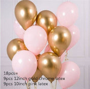 Metallic Gold And Silver  Balloons 18PS