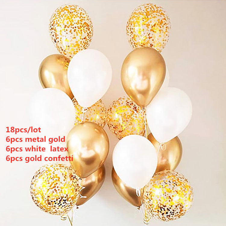 Metallic Gold And Silver  Balloons 18PS