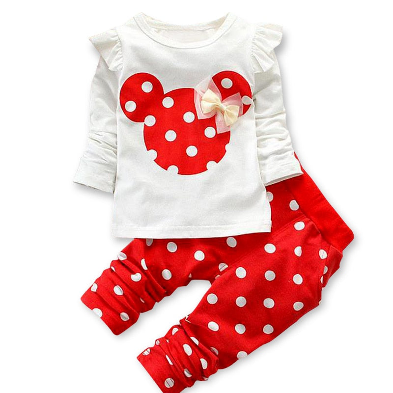 Girls Minnie Mouse Top & Trouser Set