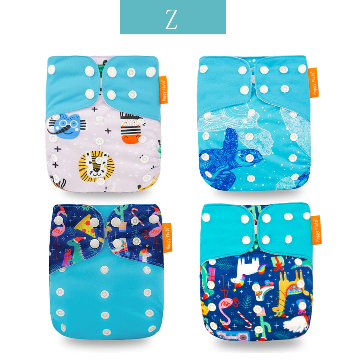 Cloth Reusable Nappies x4