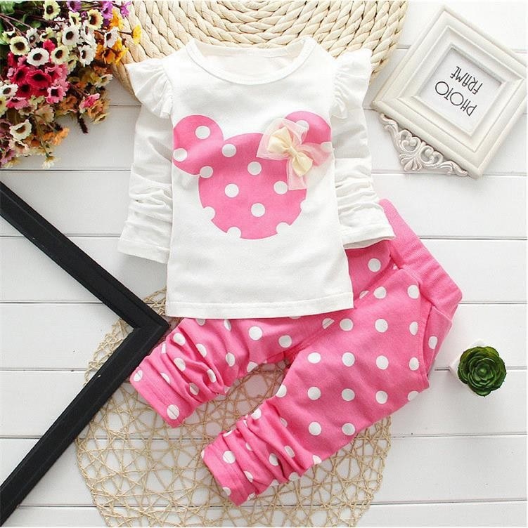 Girls Minnie Mouse Top & Trouser Set