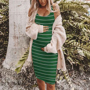 Striped Maternity Vest Dress